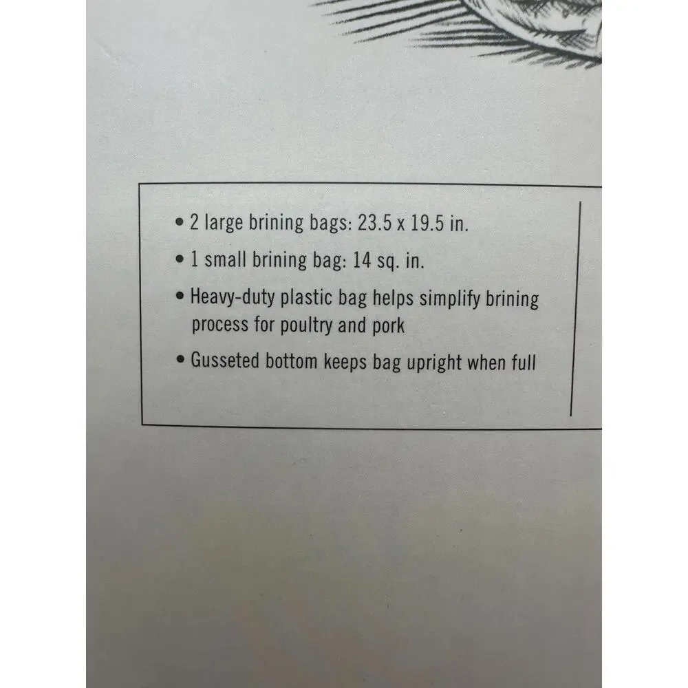 Williams Sonoma Brining Bags-Set of 3, New In Box